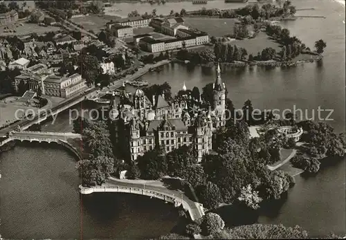 Schwerin Mecklenburg Schloss Fliegeraufnahme Kat. Schwerin