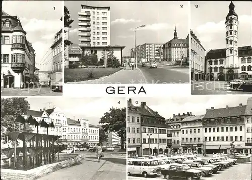 Gera Stadtapotheke Thaelmannstr Rathaus Markt Puschkinplatz Kat. Gera