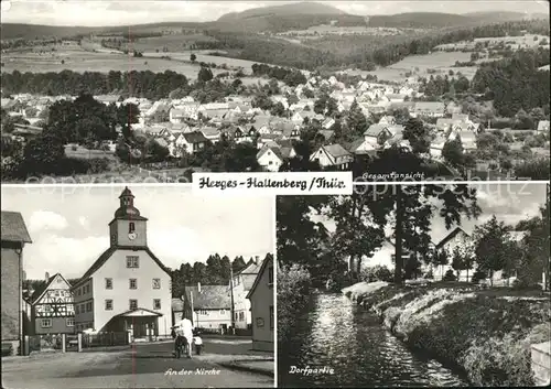 Hallenberg Total Kirche Dorfpartie Kat. Hallenberg