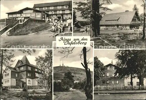 Inselsberg Schmalkalden Berggasthaus Stoehr Heuberghaus Spiessberghaus Tanzbuche Kat. Schmalkalden