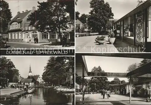 Luebbenau Spreewald HO Gaststaette Zum gruenen Strand Hafen Kat. Luebbenau