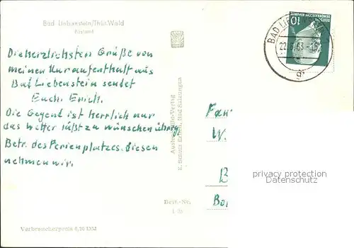 Bad Liebenstein Postamt Kat. Bad Liebenstein