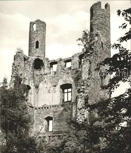 Saalfeld Saale Burgruine Hoher Schwarm / Saalfeld /Saalfeld-Rudolstadt LKR