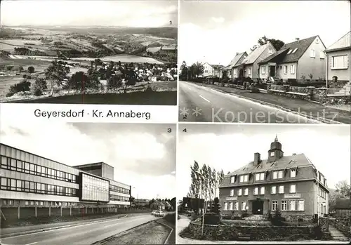 Geyersdorf Panorama Siedlung VEB Grossbaeckerei Rathaus Kat. Annaberg