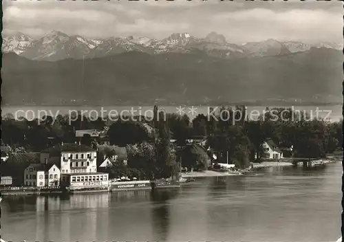 Langenargen Bodensee Kurhotel mit Alpenblick Kat. Langenargen