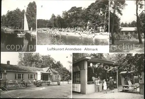 Arendsee Altmark Seglerhafen Strand HO Strand und Konsumgaststaette Alte Schmiede Versorgungszentrum Kat. Arendsee