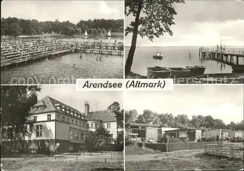 Arendsee Altmark Schwimmbad Boots Bungalows Kat. Arendsee