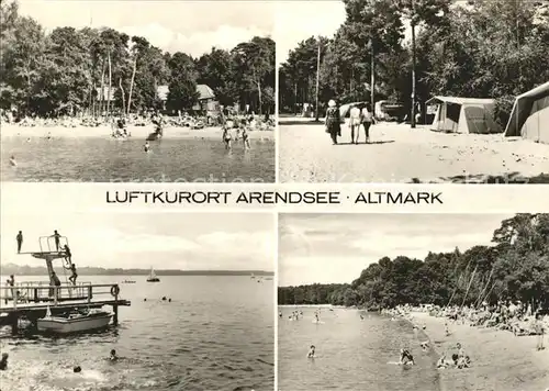 Arendsee Altmark Strand Zeltplatz Sprungturm Kat. Arendsee