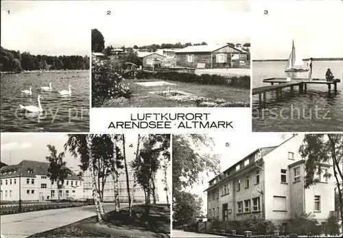 Arendsee Altmark See Bungalows FDGB Erholungsheime Waldheim und Haus am See Kat. Arendsee