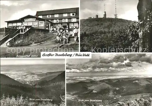 Inselsberg Schmalkalden Berggasthof Stoehr Sendeturm Blick vom Inselsberg Kat. Schmalkalden