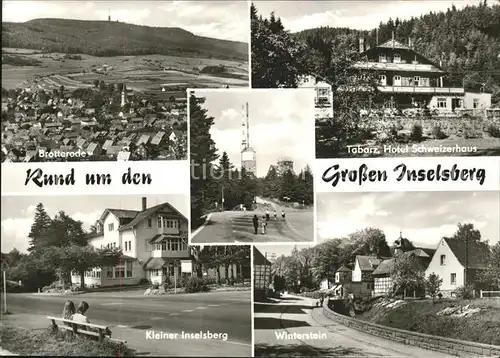 Inselsberg Schmalkalden Brotterode Tabarz Hotel Schweizerhaus Kl Inselsberg Winterstein Sendemast Kat. Schmalkalden