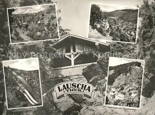 Lauscha Oberlandstr Teilansicht Drei Schanzen Anlage Blockhaus Lauschenstein Kat. Lauscha