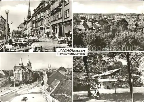 Muehlhausen Thueringen Steinweg Teilansicht Wilh Pieck Platz Parkhaus Kat. Muehlhausen Thueringen