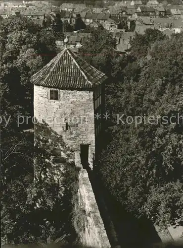 Muehlhausen Thueringen Wehrgang mit Hospitalturm Kat. Muehlhausen Thueringen