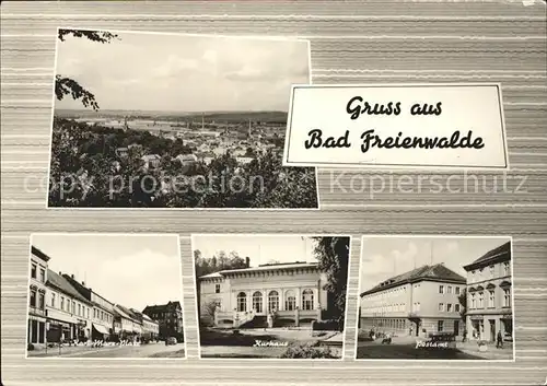 Bad Freienwalde Panorama Karl Marx Platz Kurhaus Postamt Kat. Bad Freienwalde