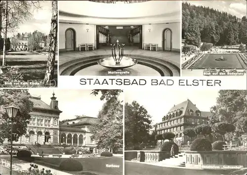 Bad Elster Staatsbad Marienquelle Badeplatz Kurhaus Sanatorium Kat. Bad Elster