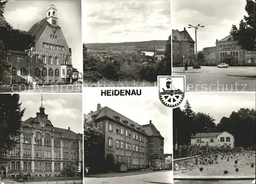 Heidenau Sachsen Rathaus Bahnhof Oberschule Post Bad / Heidenau /Saechsische Schweiz-Osterzgebirge LKR