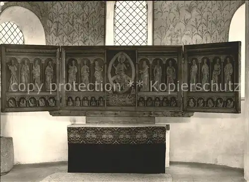 Bosau Got Fluegelaltar der St Petri Kirche Kat. Bosau