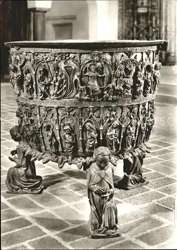 Luebeck Marienkirche Taufbecken Kat. Luebeck