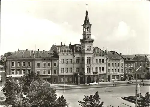 Oelsnitz Vogtland Blick zum Rathaus Kat. Oelsnitz Vogtland