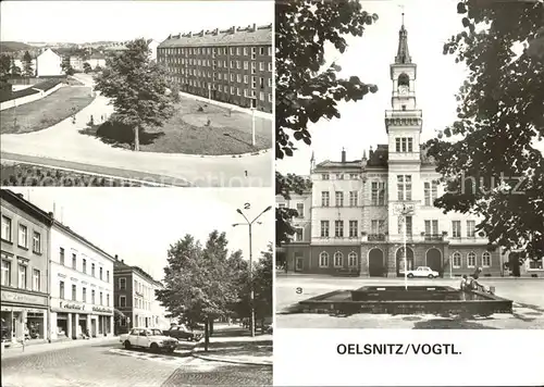 Oelsnitz Vogtland Neubauten Thaelmann Platz Rathaus Kat. Oelsnitz Vogtland