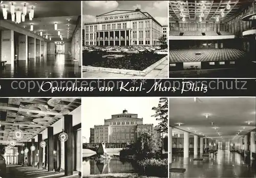 Leipzig Opernhaus am Karl Marx Platz Teilansichten Kat. Leipzig