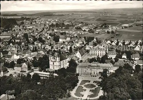 Donaueschingen Fliegeraufnahme Schloss und Innenstadt Kat. Donaueschingen