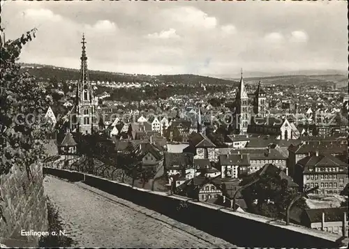 Esslingen Neckar Stadtblick Kirchen Kat. Esslingen am Neckar