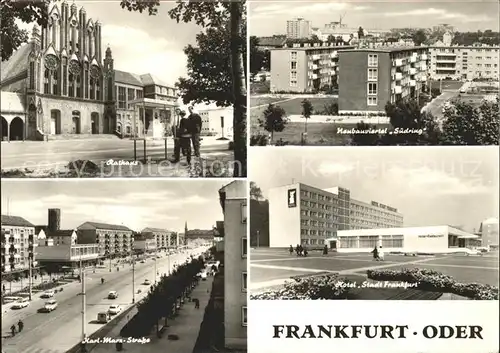 Frankfurt Oder Rathaus Suedringviertel Karl Marx Str Hotel Stadt Frankfurt Kat. Frankfurt Oder