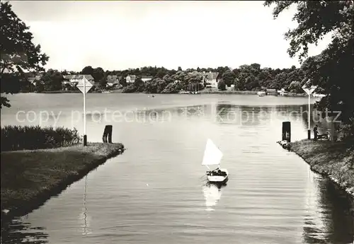 Flecken Zechlin Einfahrt in den Schwarzen See Kat. Rheinsberg