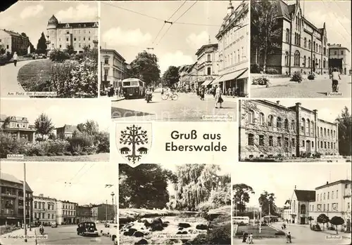 Eberswalde PdF Eisenbahnstr Postamt Oberschule Milchbar Friedrich Ebert Str Bahnhof Kat. Eberswalde Waldstadt