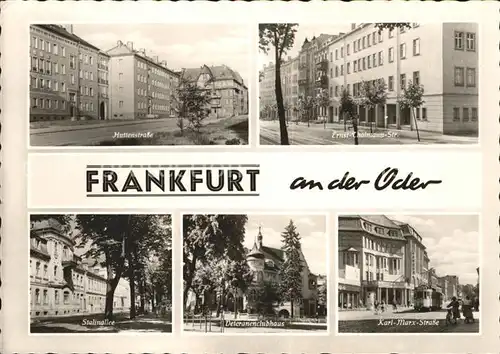 Frankfurt Oder Huettenstr Thaelmann Str Stalinallee Deteranen Clubhaus Karl Marx Str Kat. Frankfurt Oder