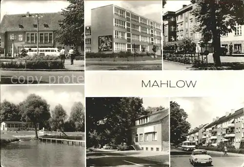 Mahlow Bahnhof Tschape Oberschule und Strasse Krankenhaus Dorfkrug Seebad Kat. Blankenfelde Mahlow