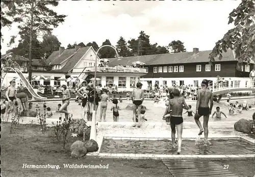 Hermannsburg Waldschwimmbad Kat. Hermannsburg