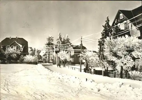 Masserberg Dorfpartie im Winter Kat. Masserberg