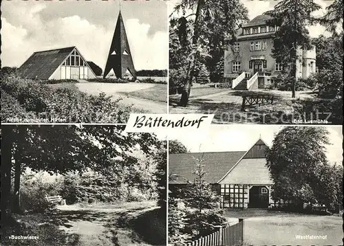 Buettendorf Kirche zum guten Hirten Bad Lusmuehle Buchwiese Westfalendorf Kat. Huellhorst