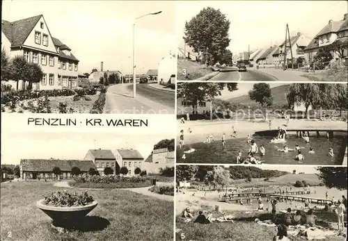 Penzlin Waren Internat Parkanlage Warener Chaussee Freibad Kat. Penzlin Waren