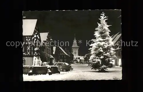 Gengenbach Dorfmotiv an Weihnachten