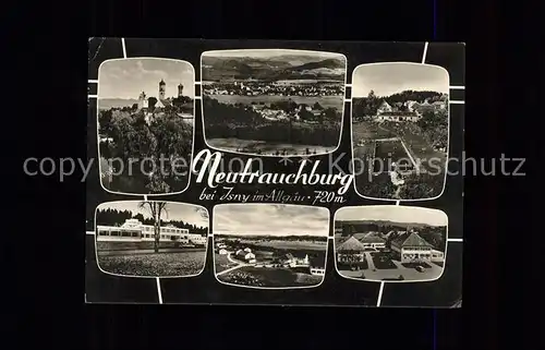 Neutrauchburg Panorama Teilansichten Kat. Isny im Allgaeu