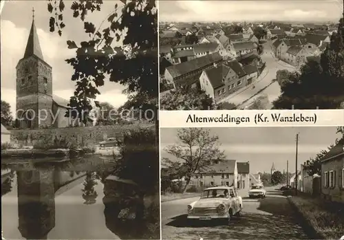 Altenweddingen Kirche Ortsansicht Strassenpartie Kat. Suelzetal