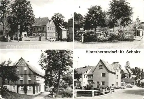 Hinterhermsdorf HO Gaststaette Erbgericht Park OT Neudorf Umgebindehaus Kat. Sebnitz