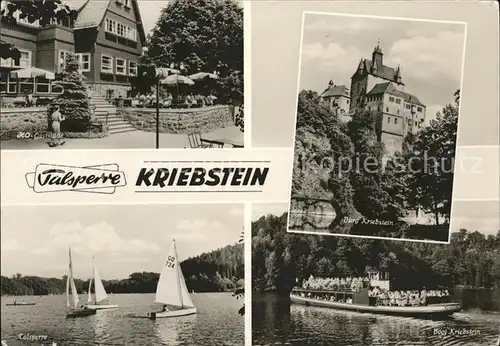 Kriebstein HO Gaststaette Burg Talsperre Boot Kriebstein Kat. Kriebstein