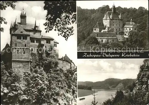Zschopau Burg Kriebstein mit Talsperre Kat. Zschopau