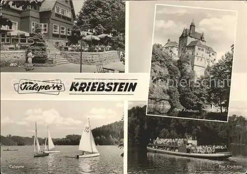 Kriebstein HO Gaststaette Burg Talsperre Boot Kriebstein Kat. Kriebstein