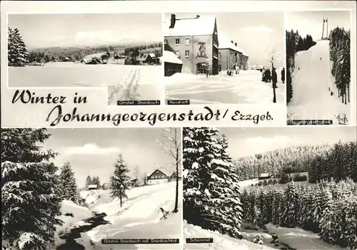 Johanngeorgenstadt Winterpanorama Erzgebirgsschanze OT Steinbach Schimmel Kat. Johanngeorgenstadt