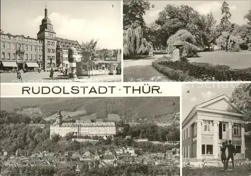 Rudolstadt Rathaus Marktplatz Schloss Heidecksburg Klubtheater Schminkkasten Kat. Rudolstadt