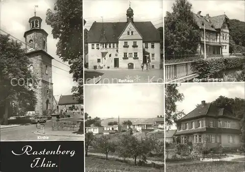 Rastenberg Kirche Rathaus Jugendherberge Kulturhaus Kat. Rastenberg