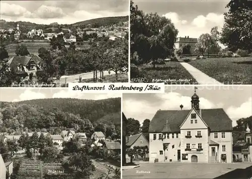 Rastenberg vom Kapellenberg Erholungsheim Caritas Muehltal Rathaus Kat. Rastenberg