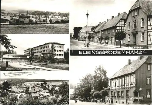 Elbingerode Harz Teilansicht Diakonissenmutterhaus Marktplatz Cafe Oderle Kat. Elbingerode Harz