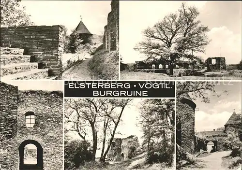 Elsterberg Vogtland Burgruine Teilansichten Kat. Elsterberg Vogtland